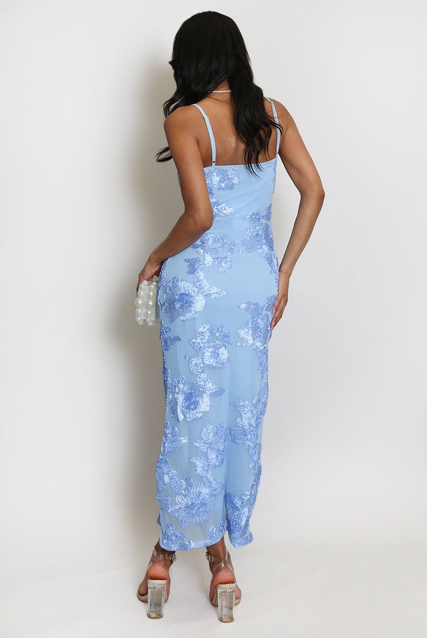 Floral Lace Lined Cami Midi Dress