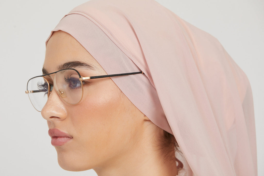 Premium Instant Chiffon Hijab - Light Blush