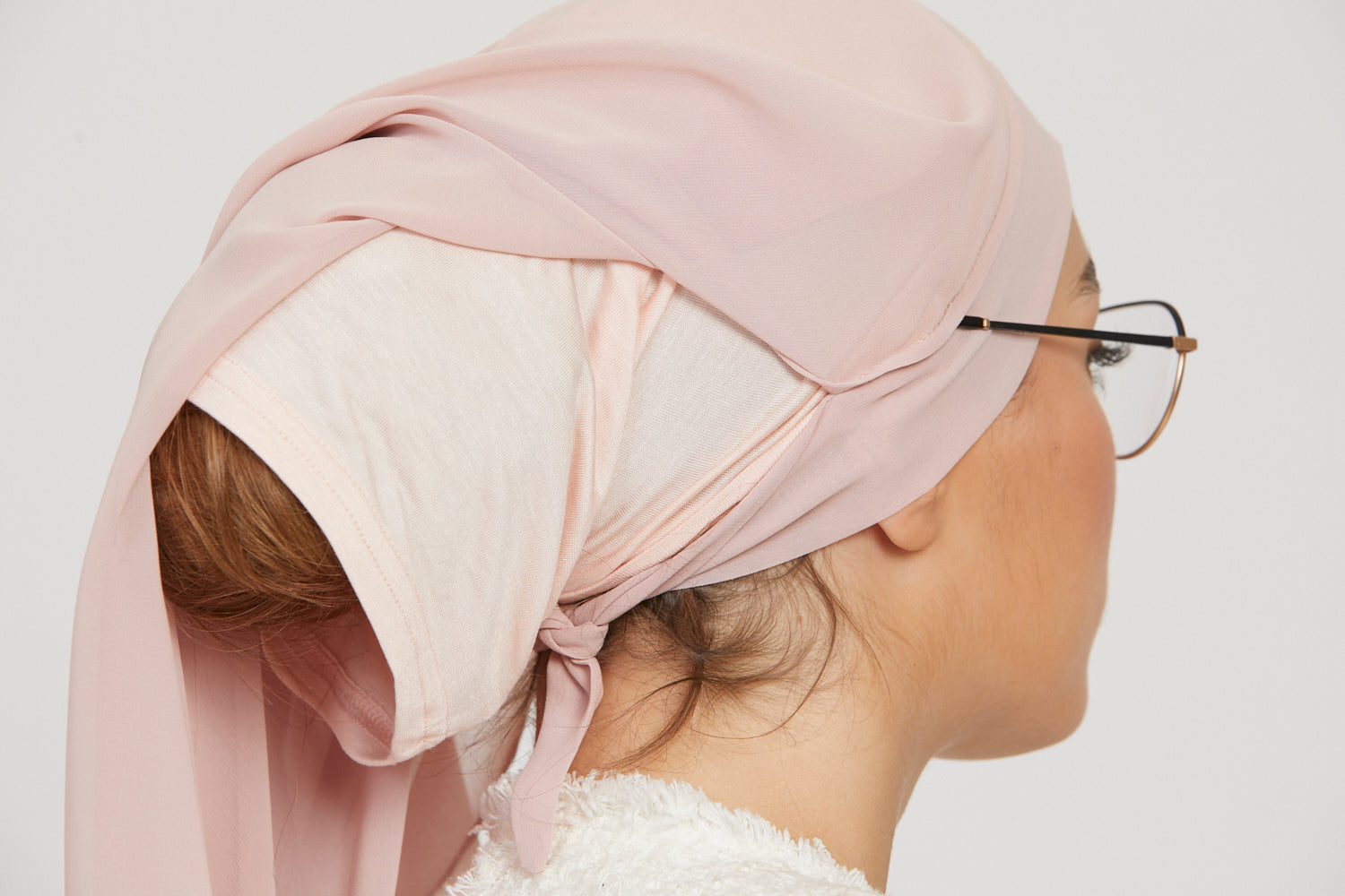 Premium Instant Chiffon Hijab - Light Blush