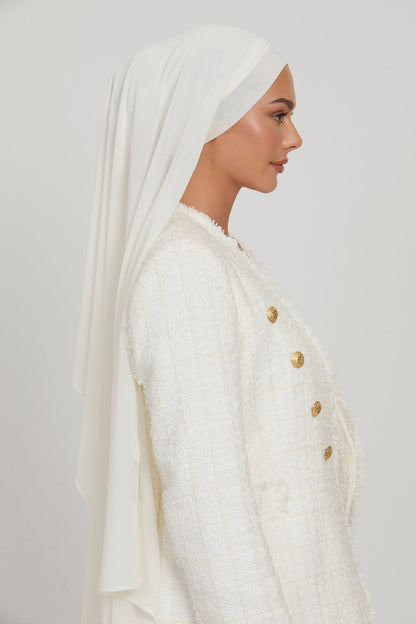 Premium Instant Chiffon Hijab - Off White