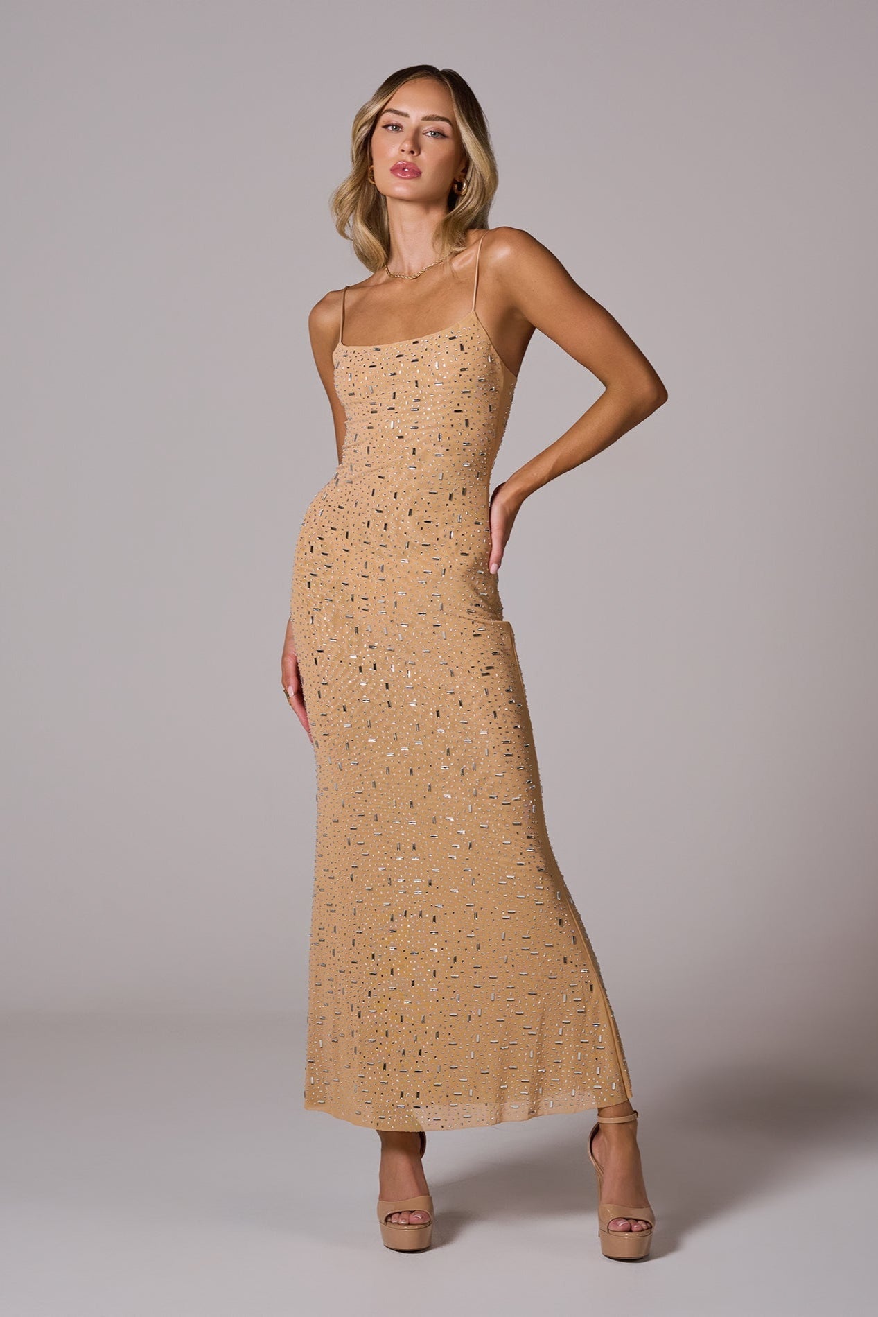 KATARINA Embellished Maxi Dress