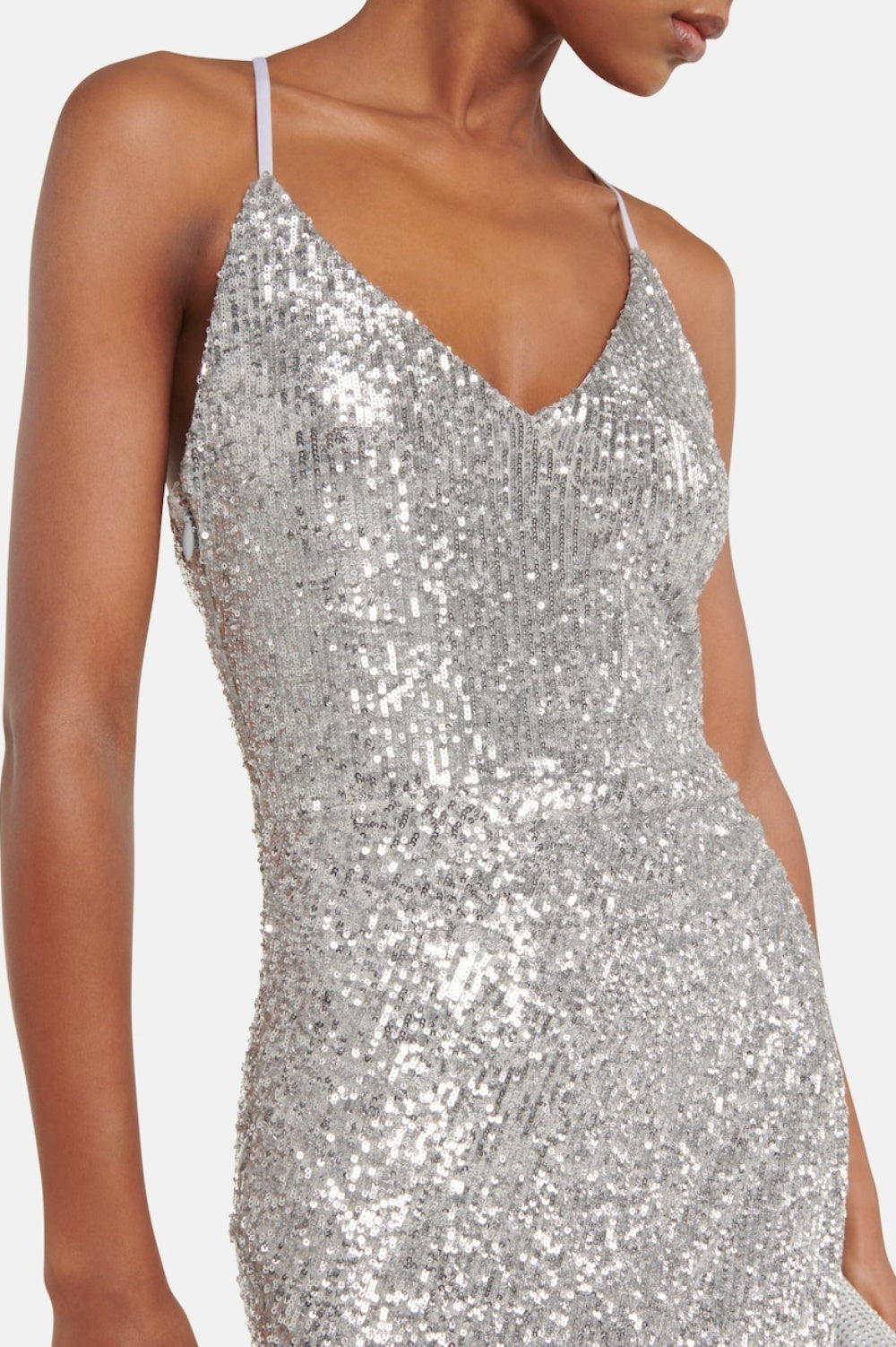 Laiki Sequin Slit Maxi Dress