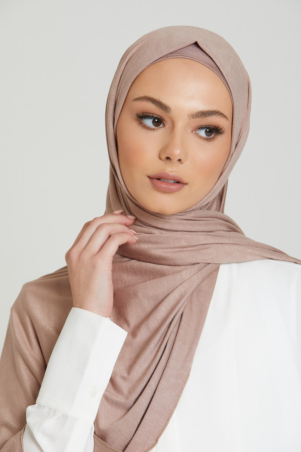 Hijab in jersey naturale