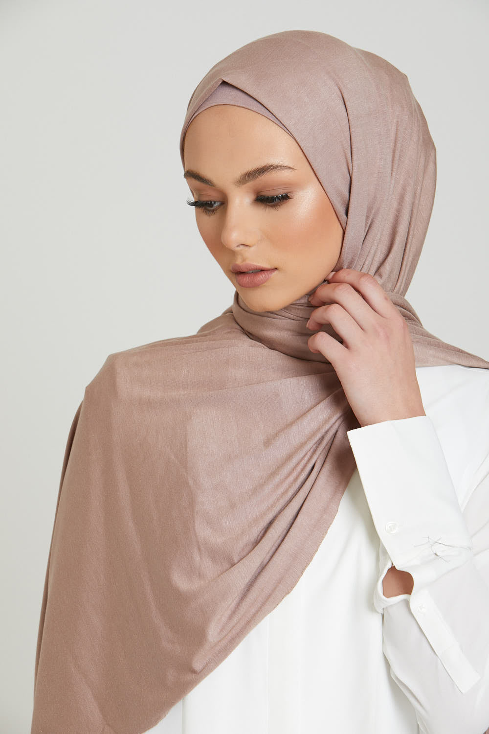 Hijab in jersey naturale