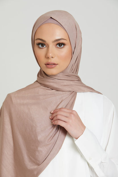 Hijab in jersey naturale