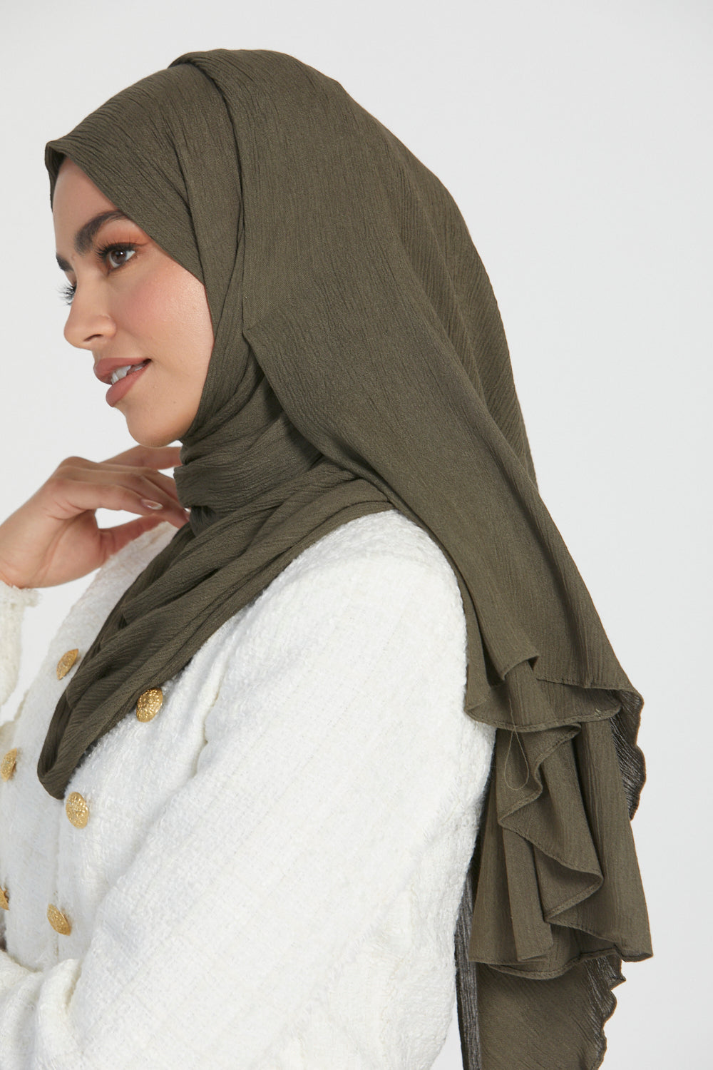 Modal Crinkle Hijab - Henna