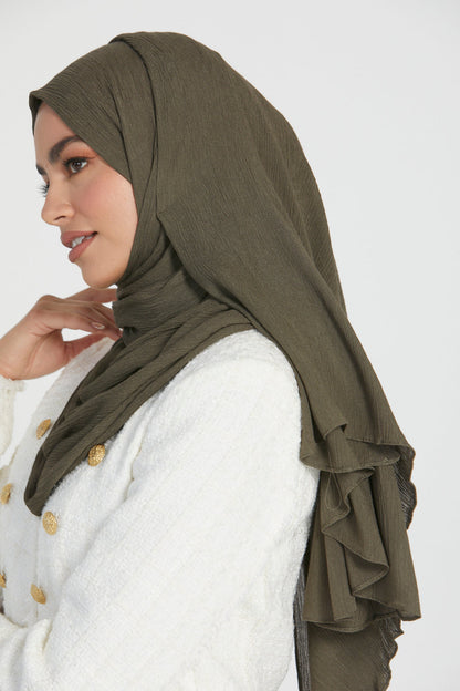 Modal Crinkle Hijab - Henna
