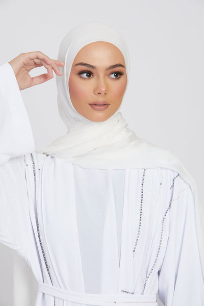 Premium Modal Matt Hijab - Lucent White
