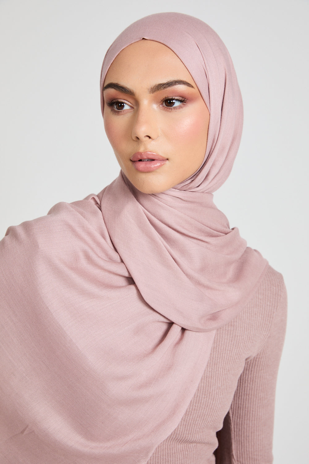 Premium Maxi Modal Hijab - Ashes Of Roses