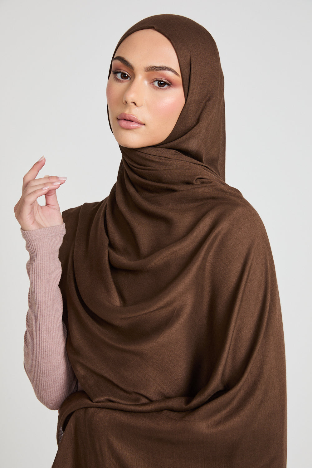 Premium Maxi Modal Hijab - Fudge