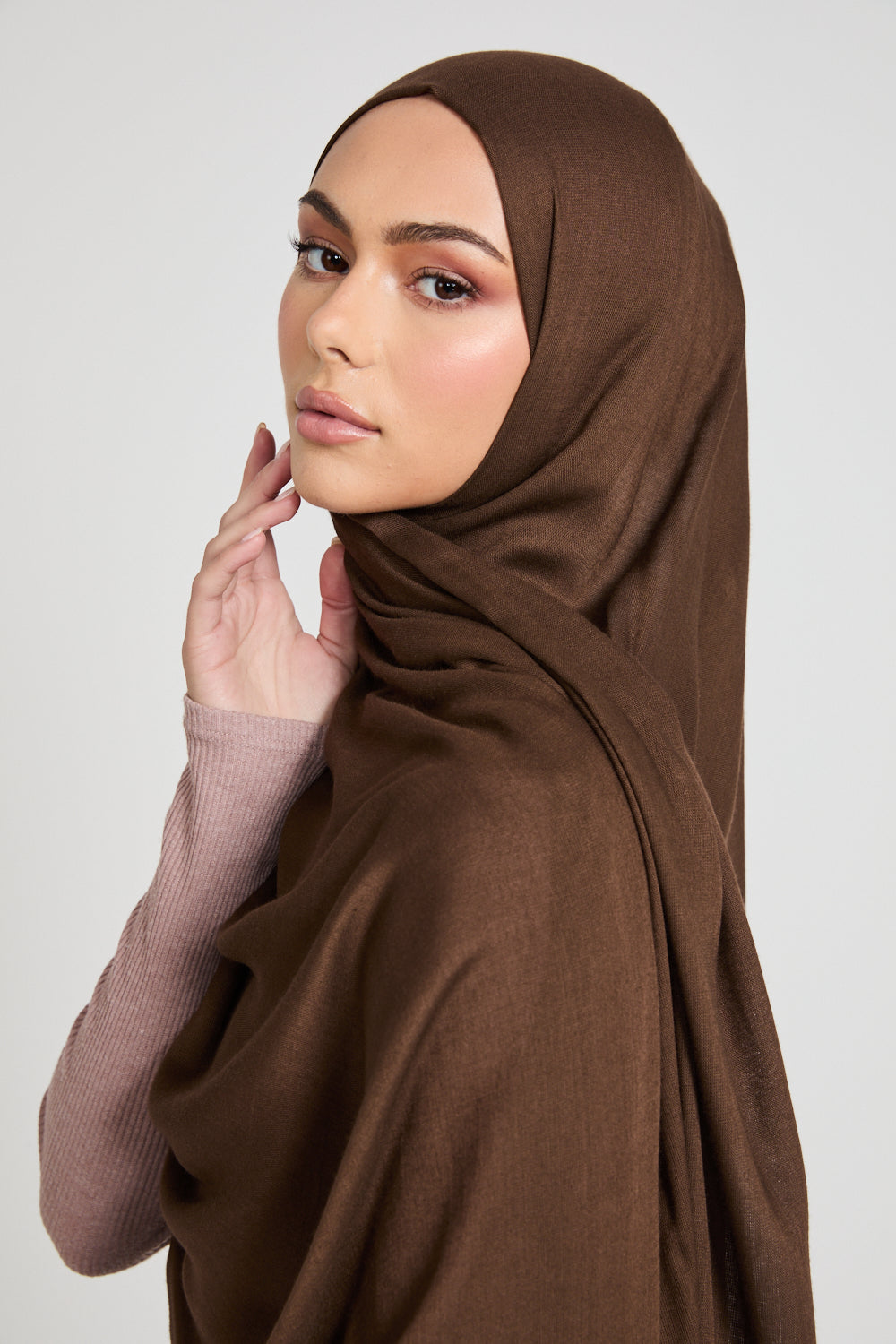 Premium Maxi Modal Hijab - Fudge