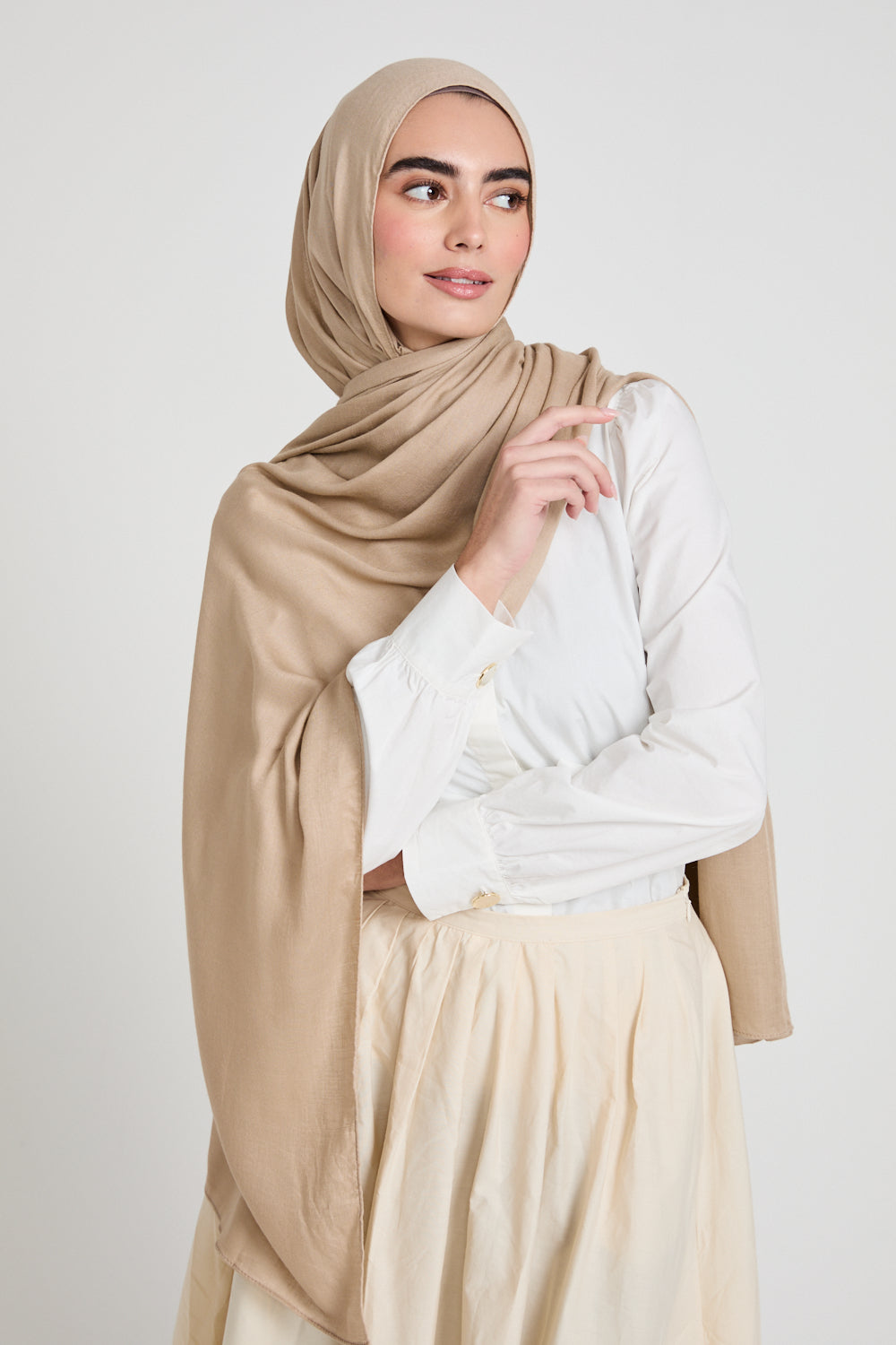 Premium Maxi Modal Hijab - Sesame