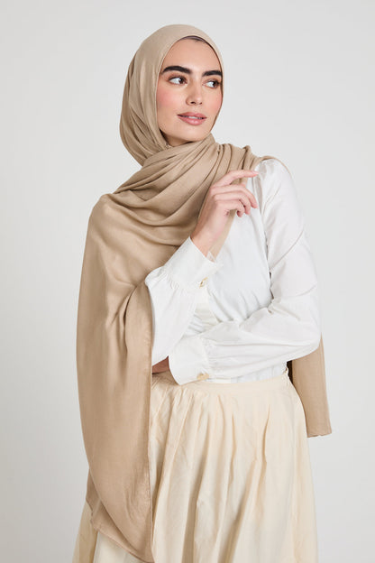Premium Maxi Modal Hijab - Sesame