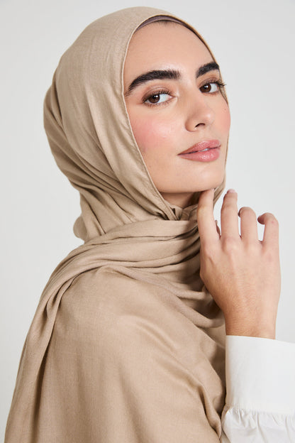 Premium Maxi Modal Hijab - Sesame