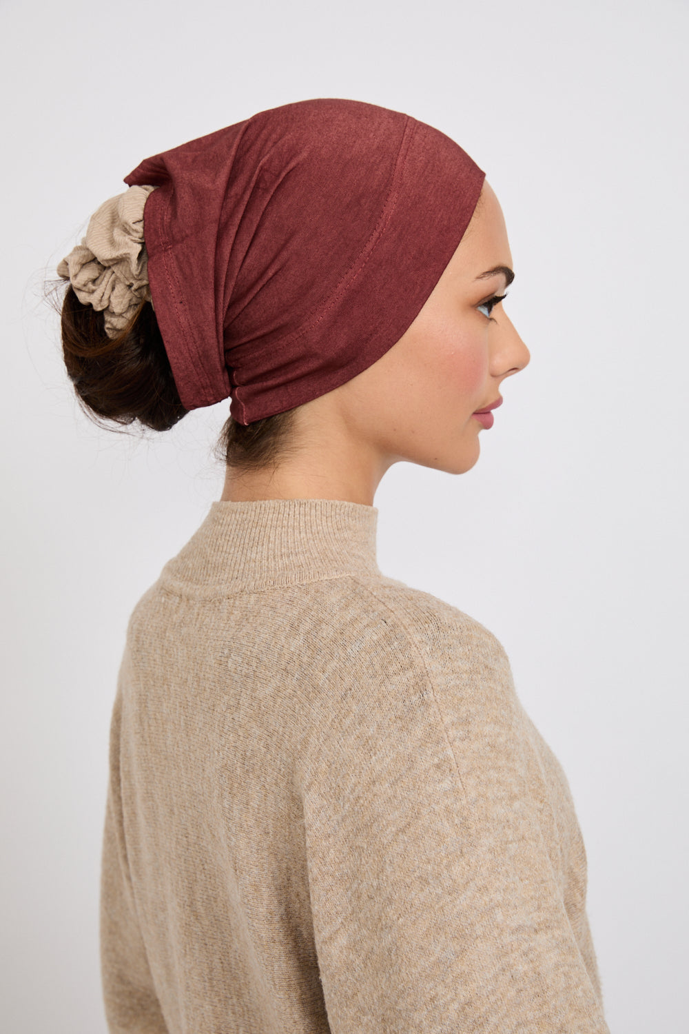 Premium Modal Matt Hijab - Deep Mahogany