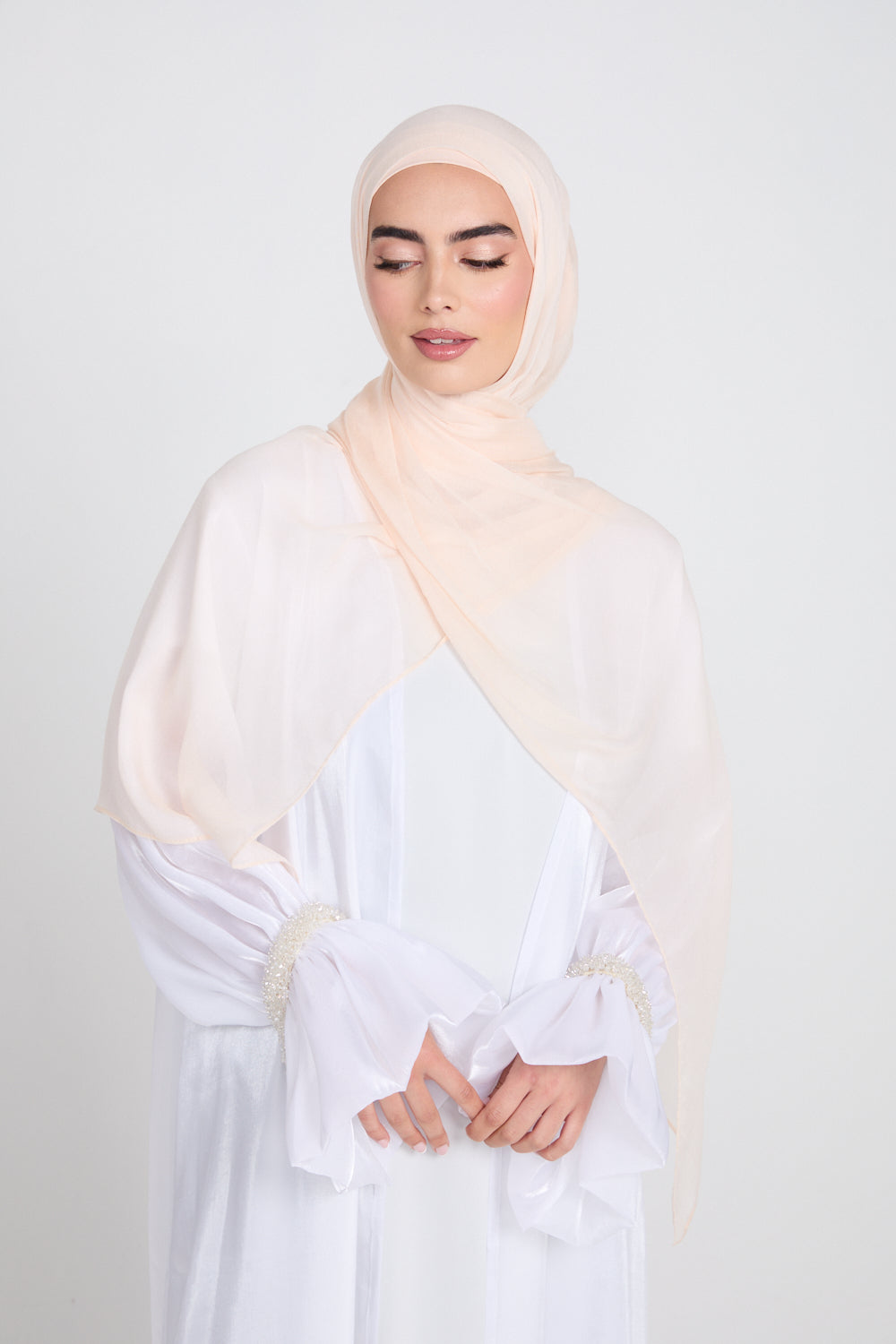 Premium Modal Matt Hijab - Perfectly Pale