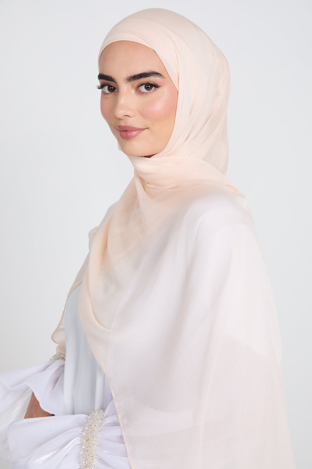 Premium Modal Matt Hijab - Perfectly Pale