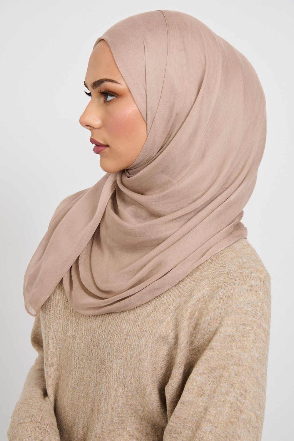 Premium Modal Matt Hijab - Pumice Stone