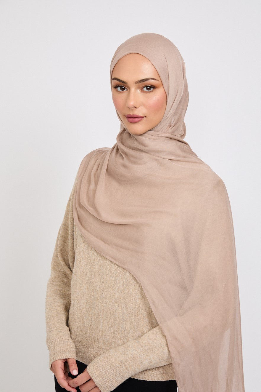 Premium Modal Matt Hijab - Pumice Stone