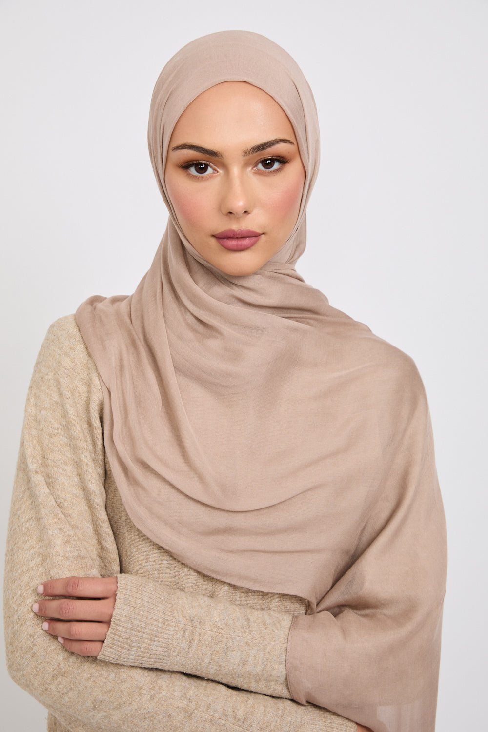 Premium Modal Matt Hijab - Pumice Stone