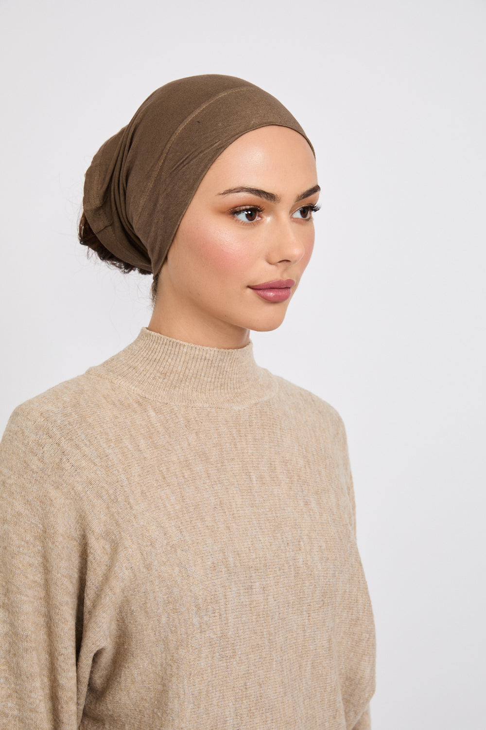 Premium Modal Matt Hijab - Olive Night