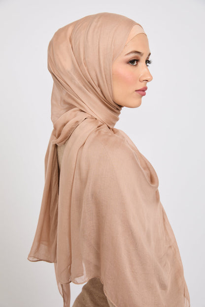 Premium Modal Matt Hijab - Light Taupe