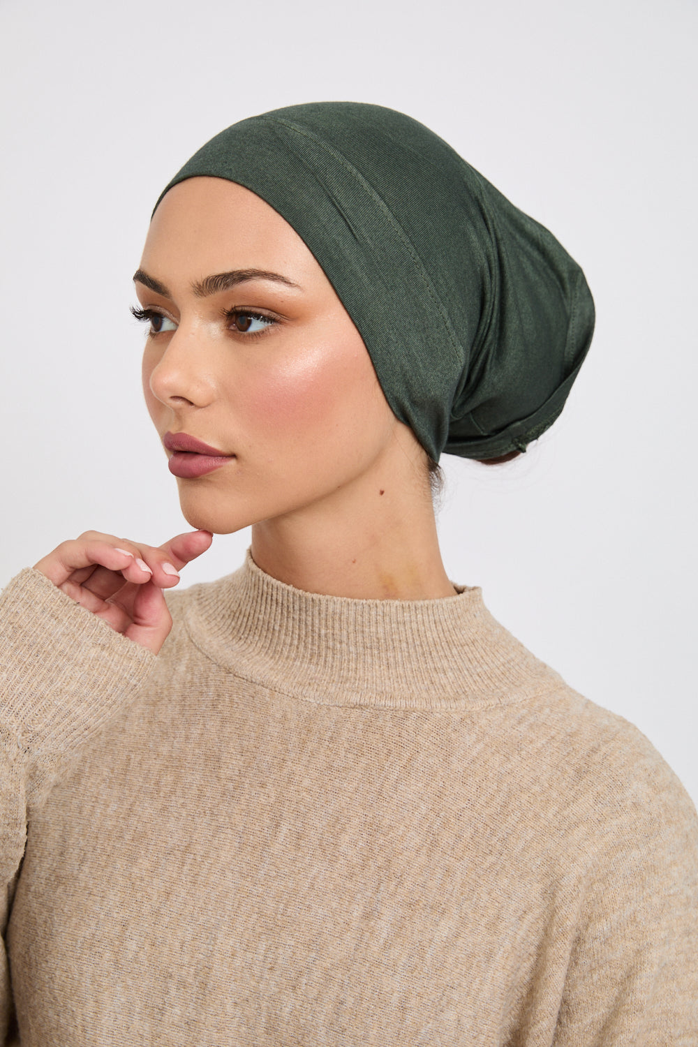 Premium Modal Matt Hijab - Deep Forest