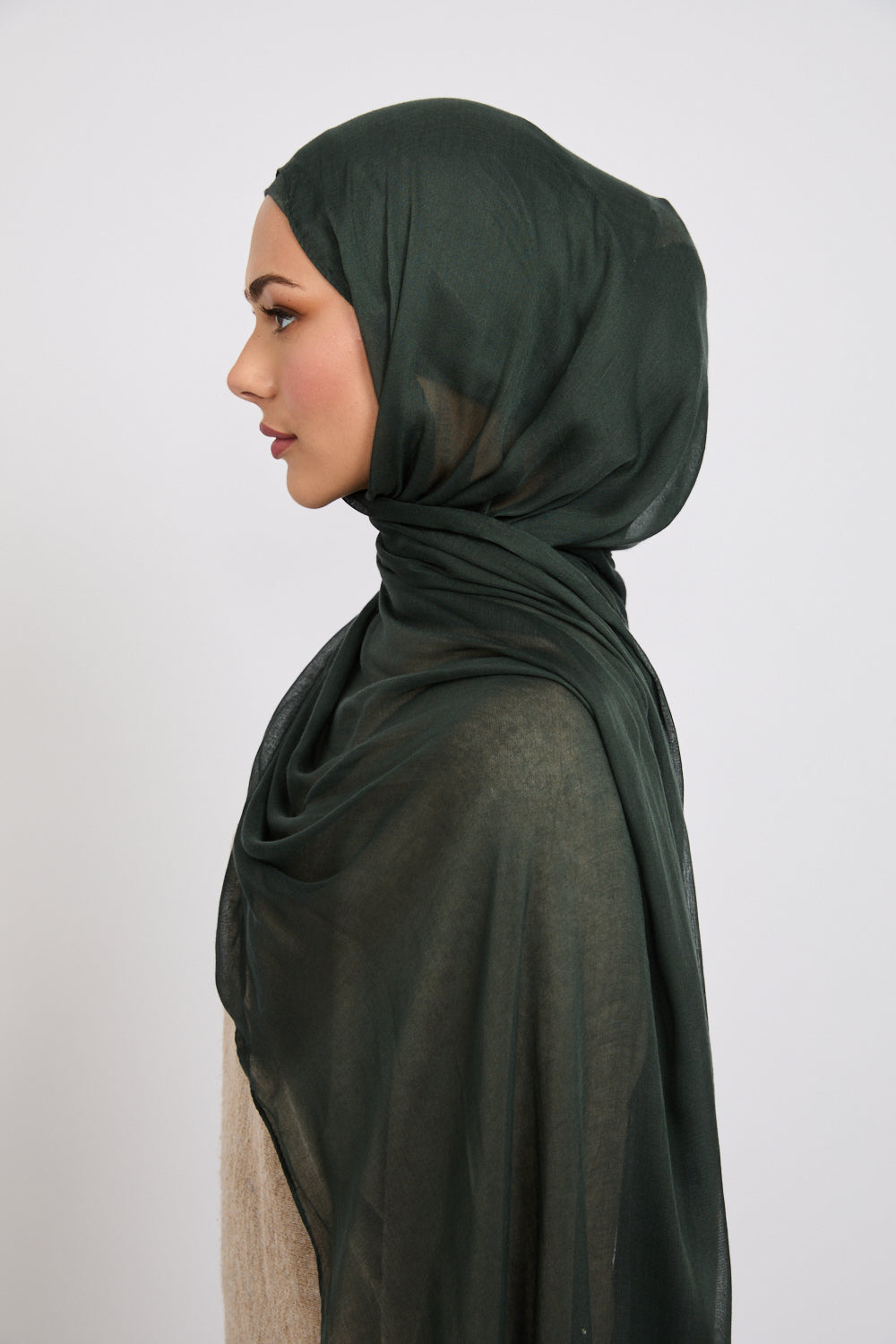 Premium Modal Matt Hijab - Deep Forest