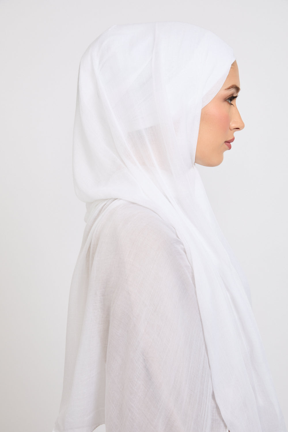 Premium Modal Matt Hijab - Lucent White