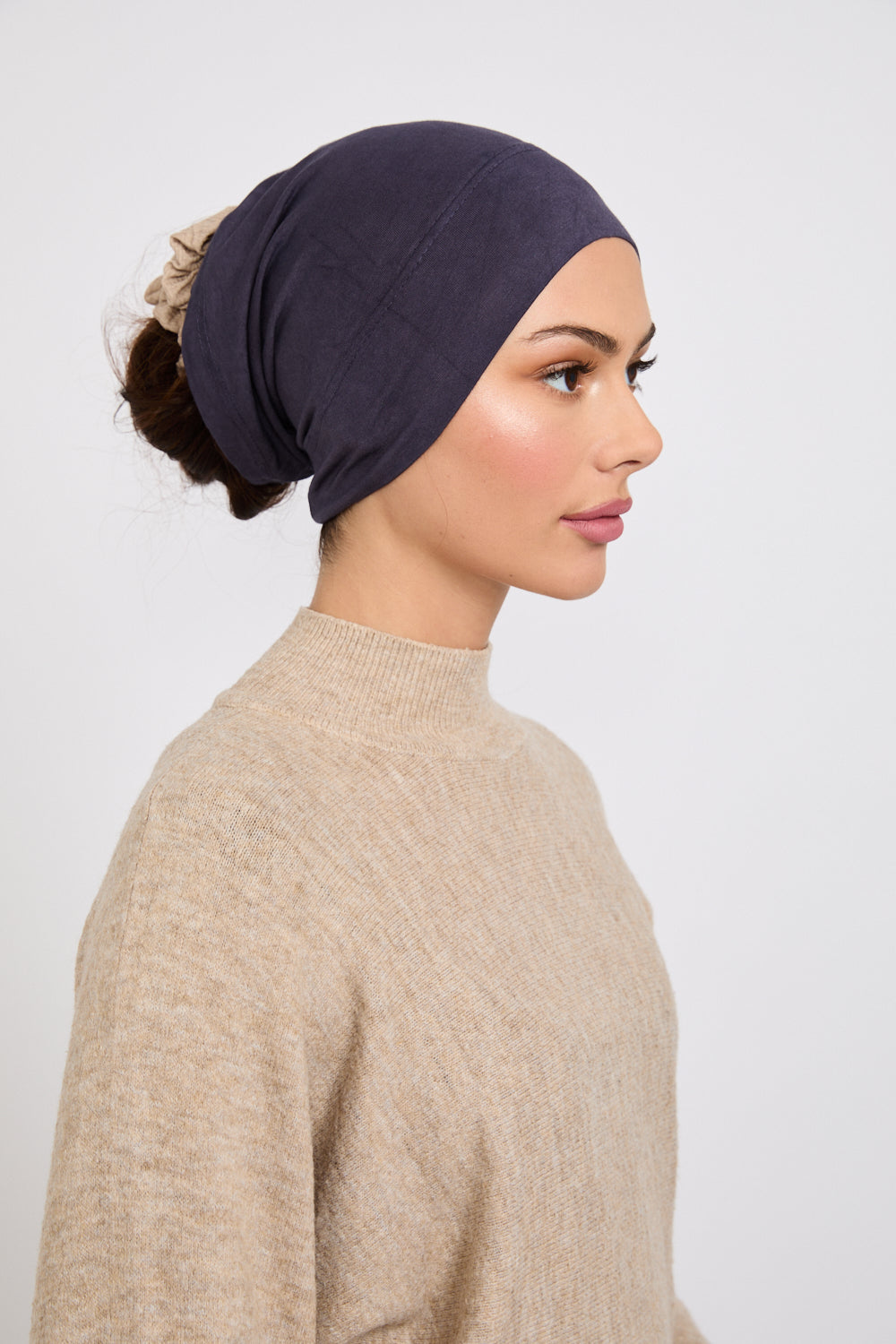 Premium Modal Matt Hijab - Navy