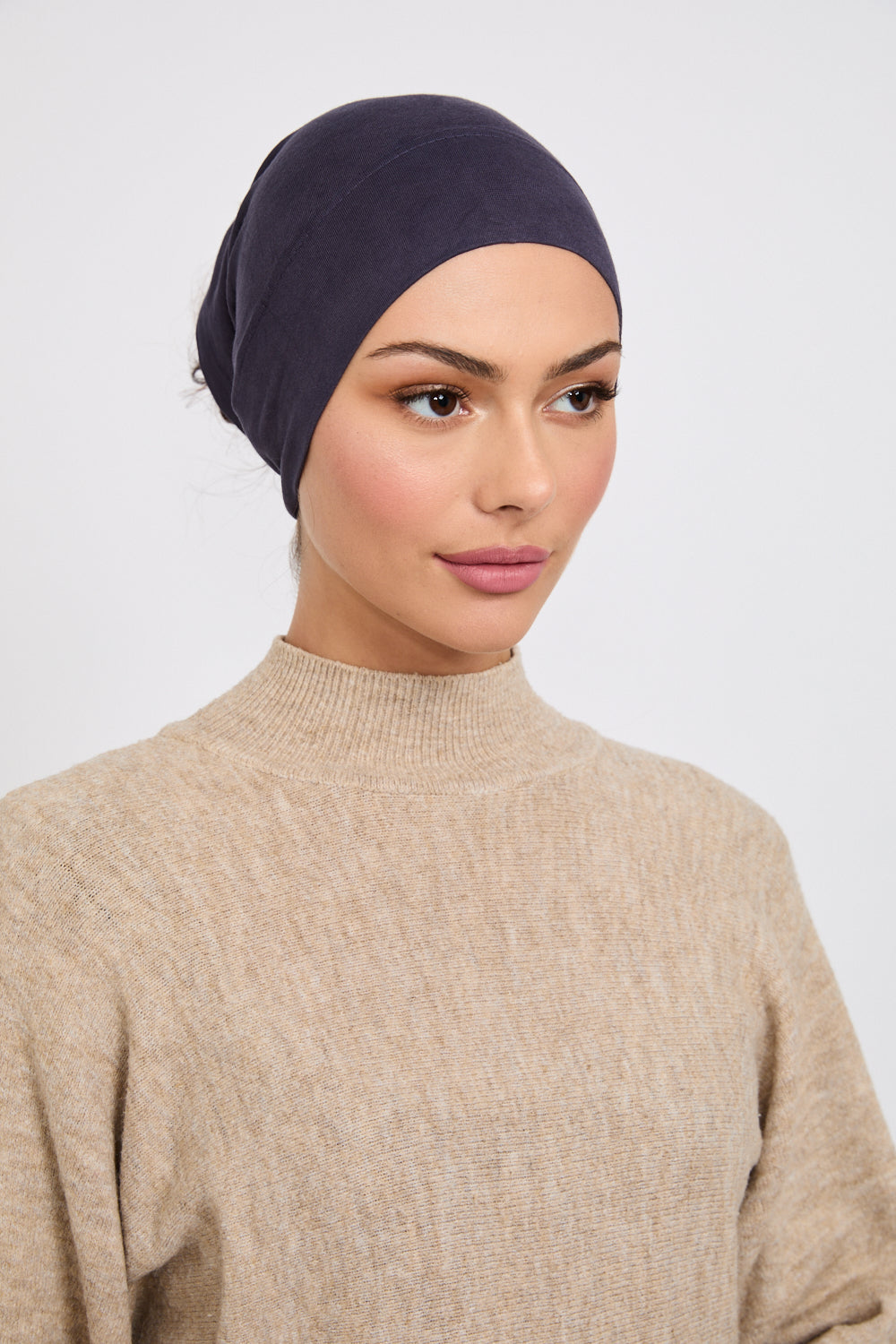 Premium Modal Matt Hijab - Navy