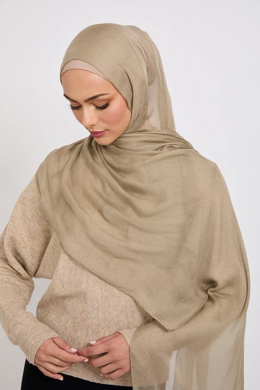 Premium Modal Matt Hijab - Winter Twig