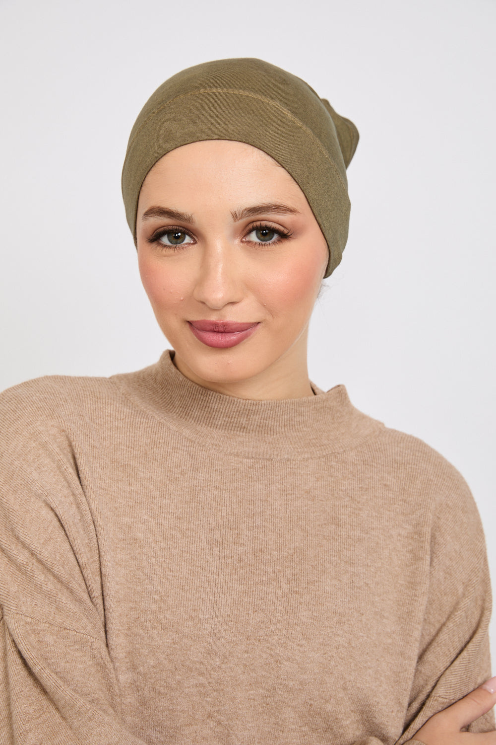 Premium Modal Matt Hijab - Smokey Olive