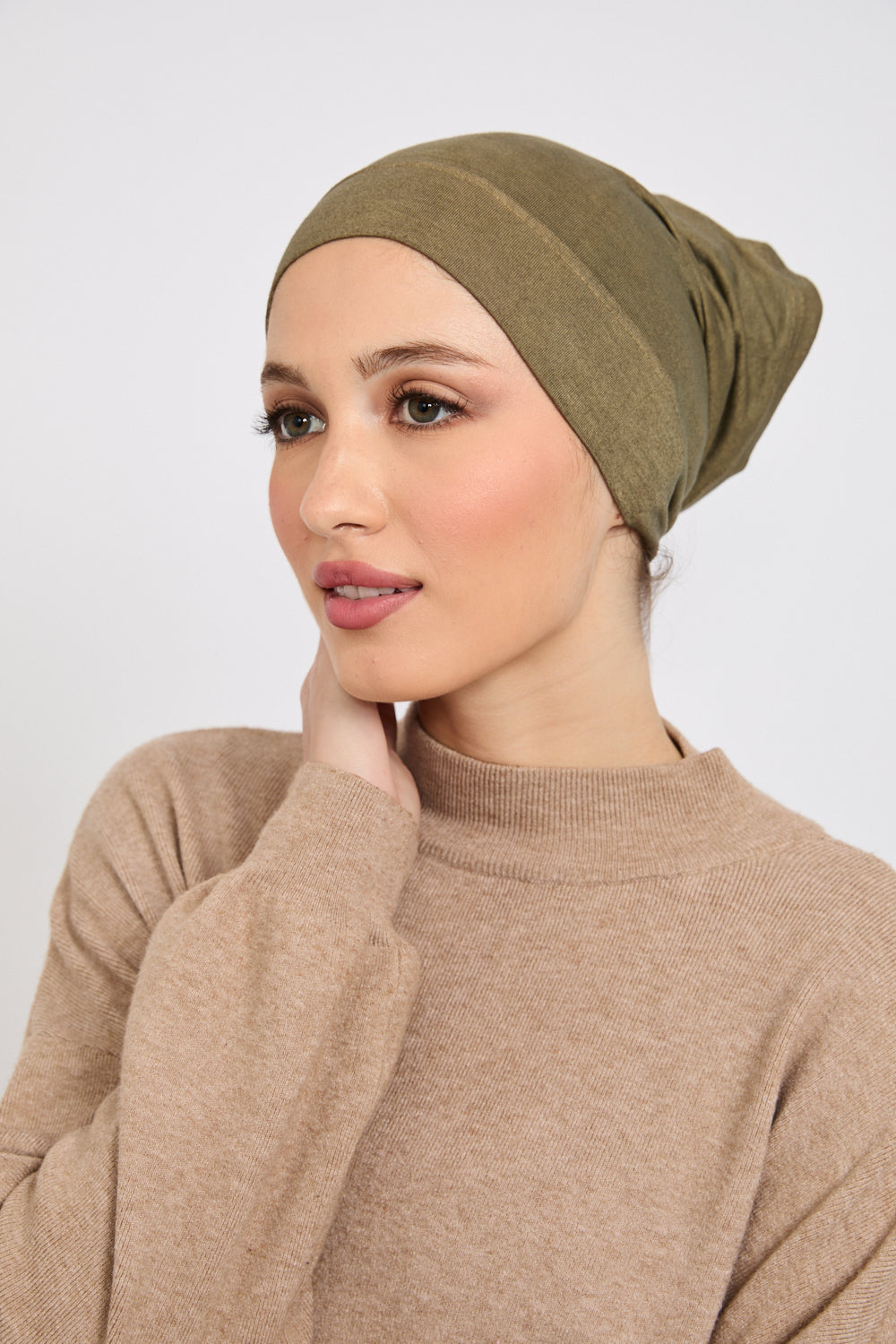 Premium Modal Matt Hijab - Smokey Olive