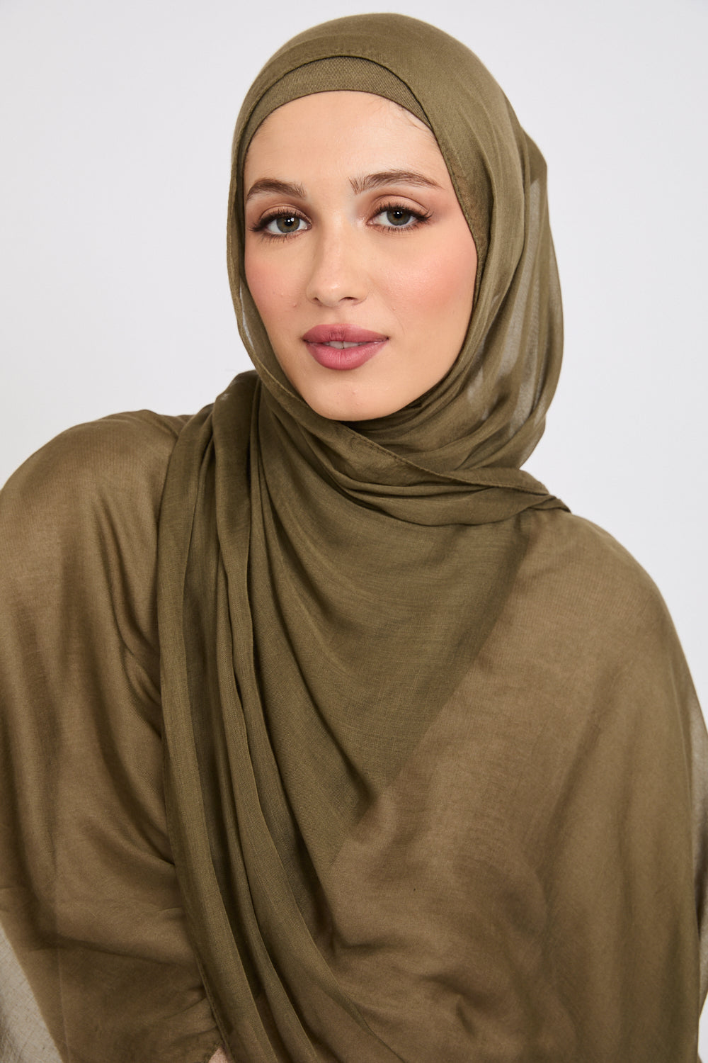Premium Modal Matt Hijab - Smokey Olive