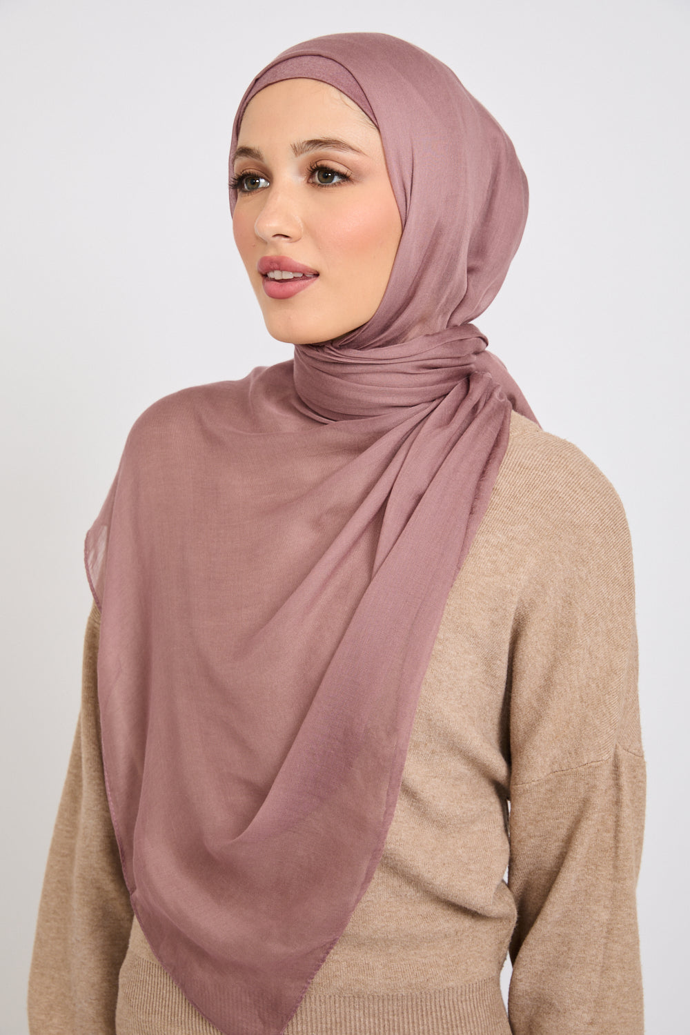 Premium Modal Matt Hijab - Twilight Mauve
