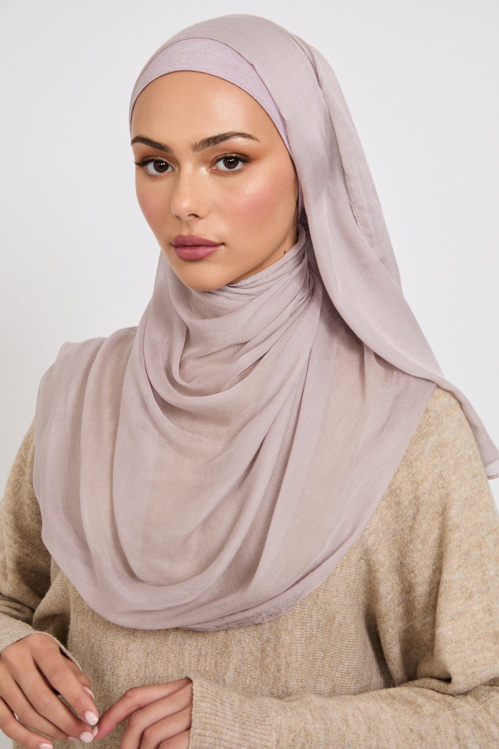 Premium Modal Matt Hijab  - Ashes of Roses