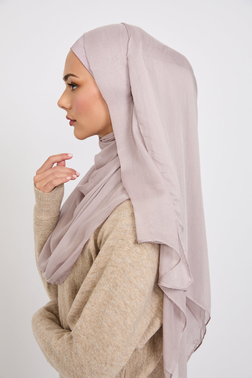 Premium Modal Matt Hijab  - Ashes of Roses