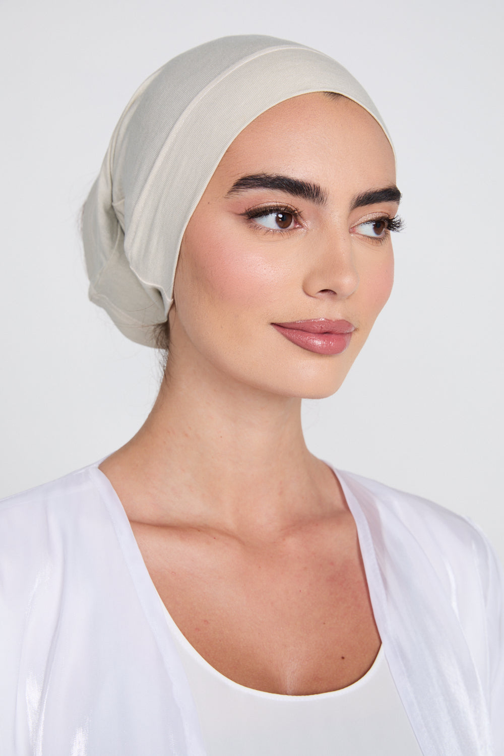 Premium Modal Matt Hijab - White Onyx