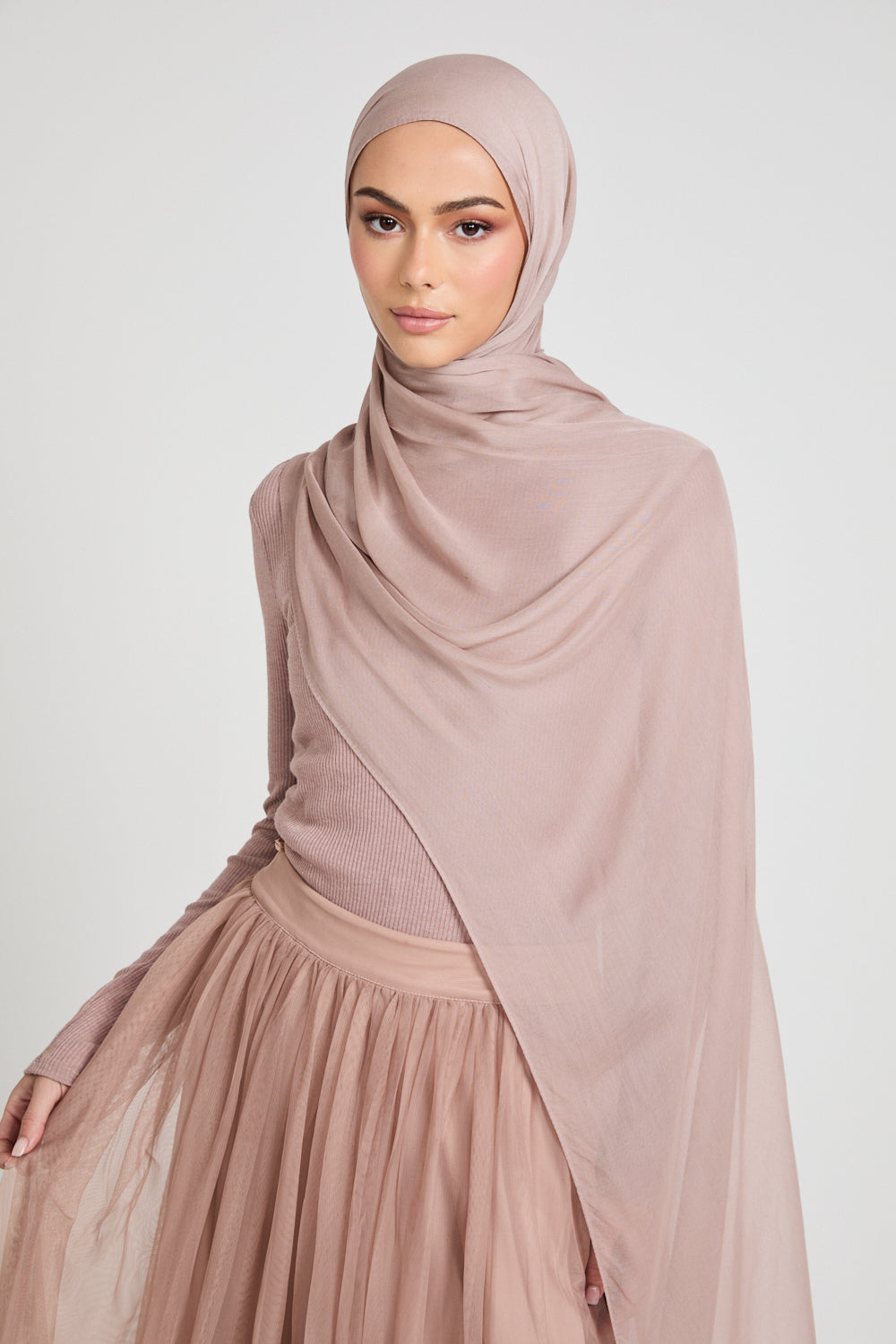 Premium Modal Matt Hijab - Simply Taupe