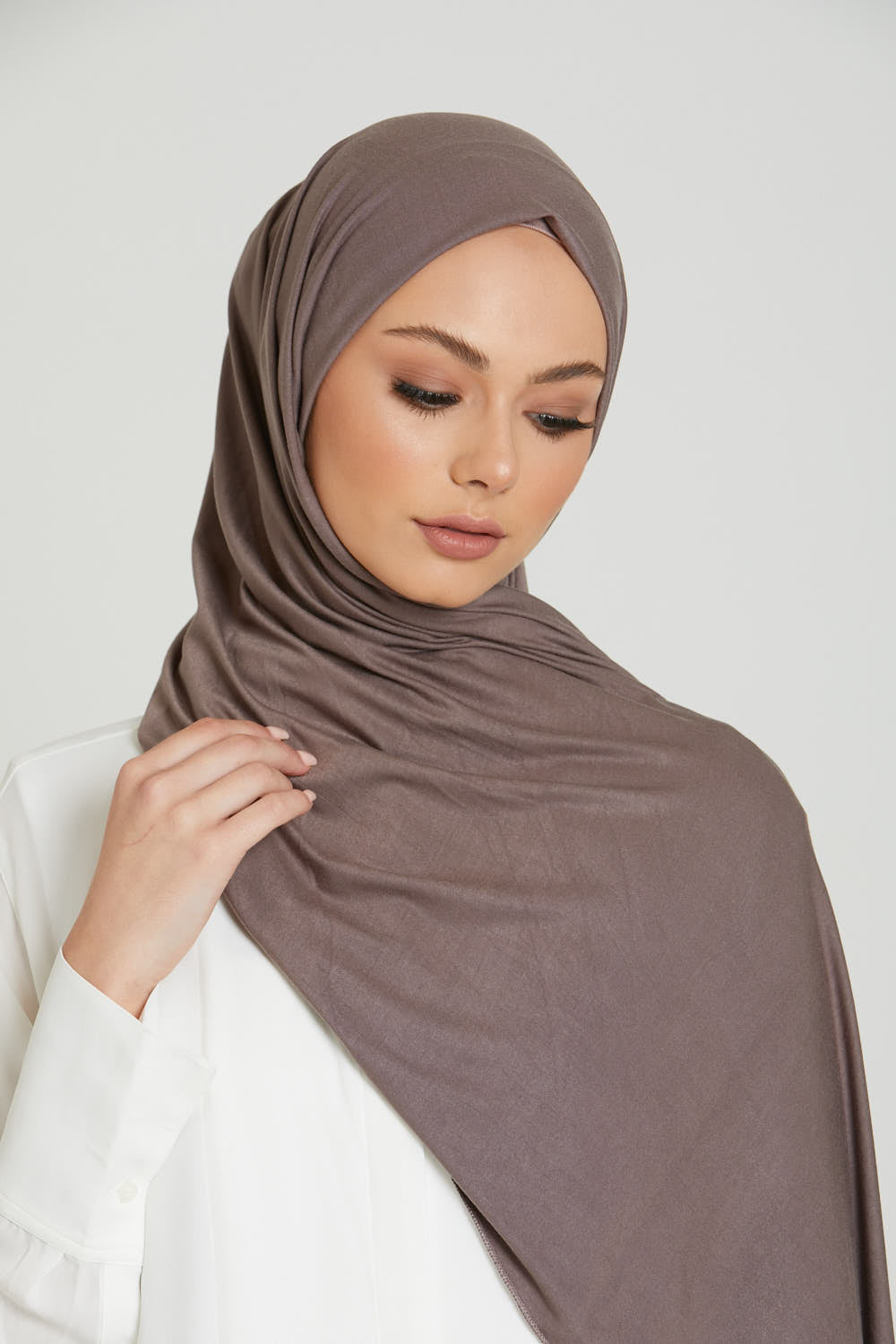Mocha Jersey Hijab