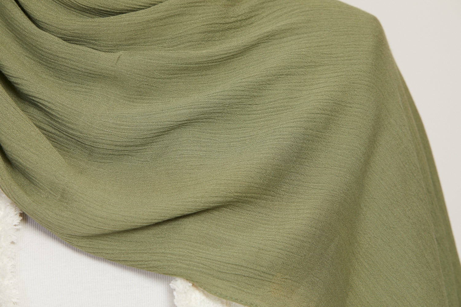 Modal Crinkle Hijab - Sage
