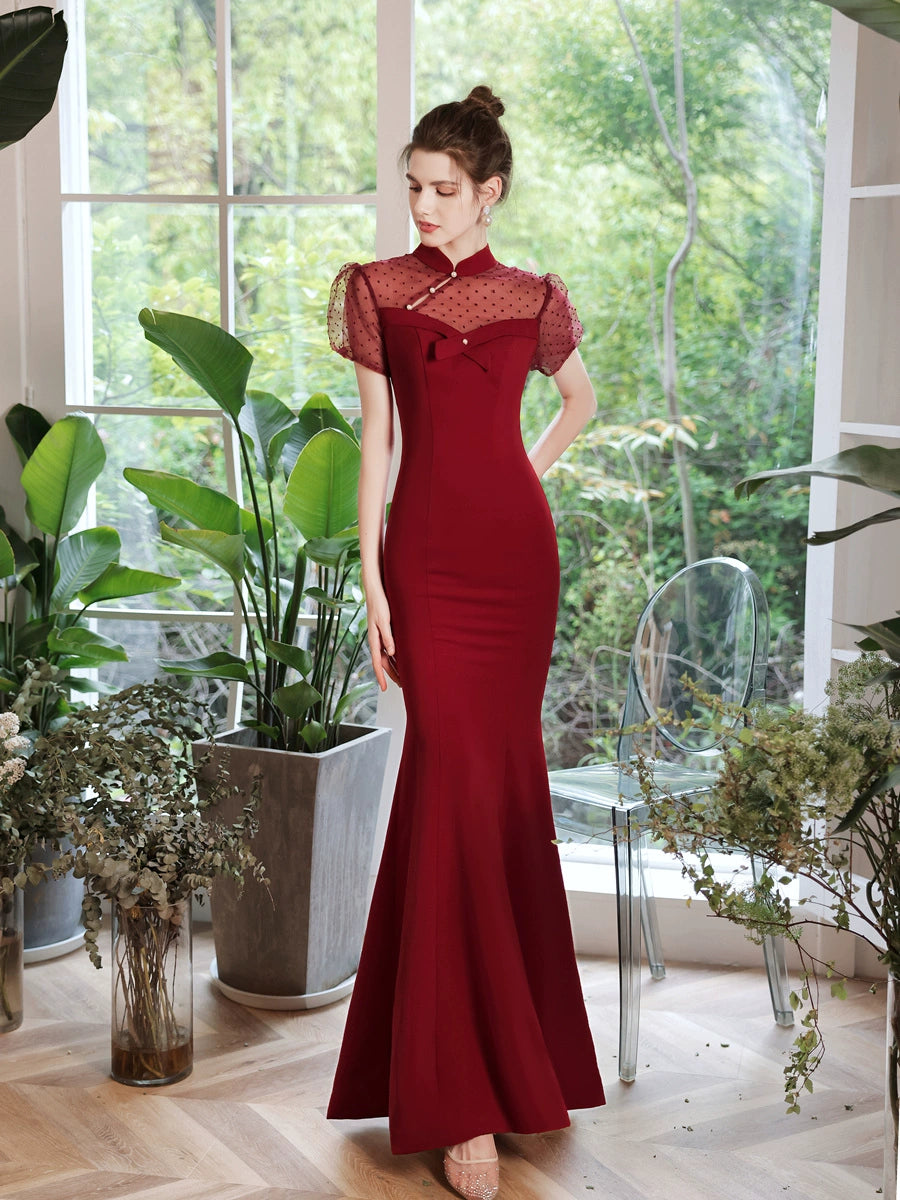Wendy Satin bodycon Cheongsam