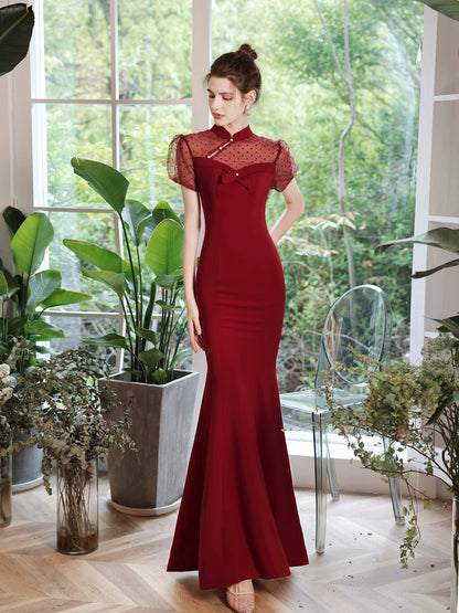 Wendy Satin bodycon Cheongsam