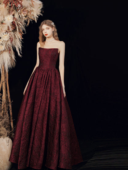 setlla Red strapless satin maxi dress