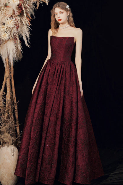 setlla Red strapless satin maxi dress