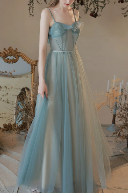 viven ruffle detail tulle maxi dress in mint