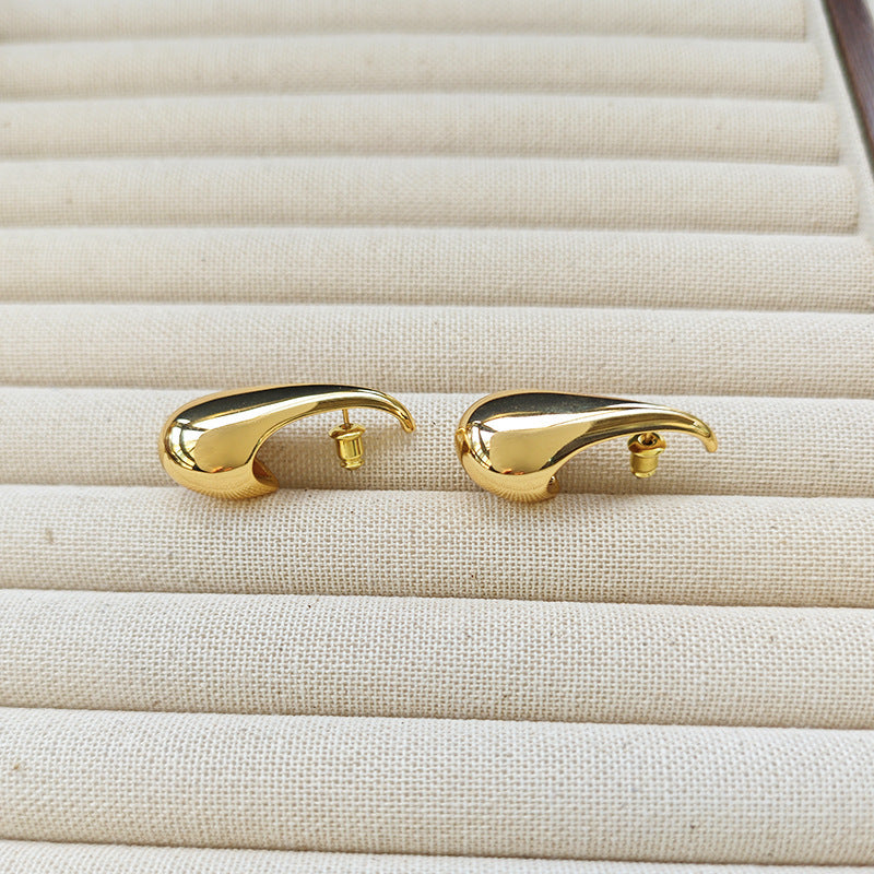 retro Enamel gold- red earring