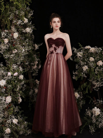 floral applique sequin detail tulle maxi dress in red