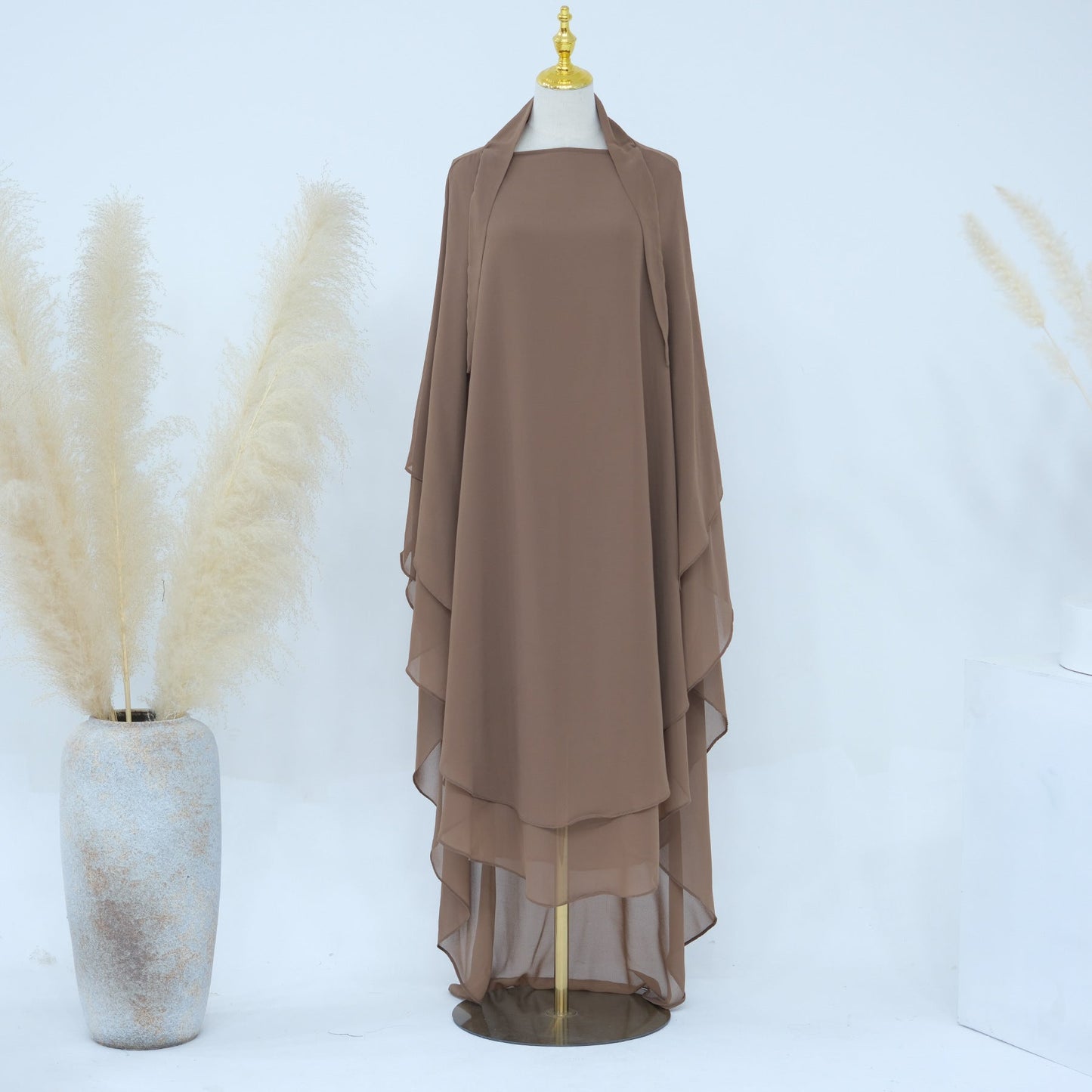 Double Layered Chiffon Large Swing Headscarf